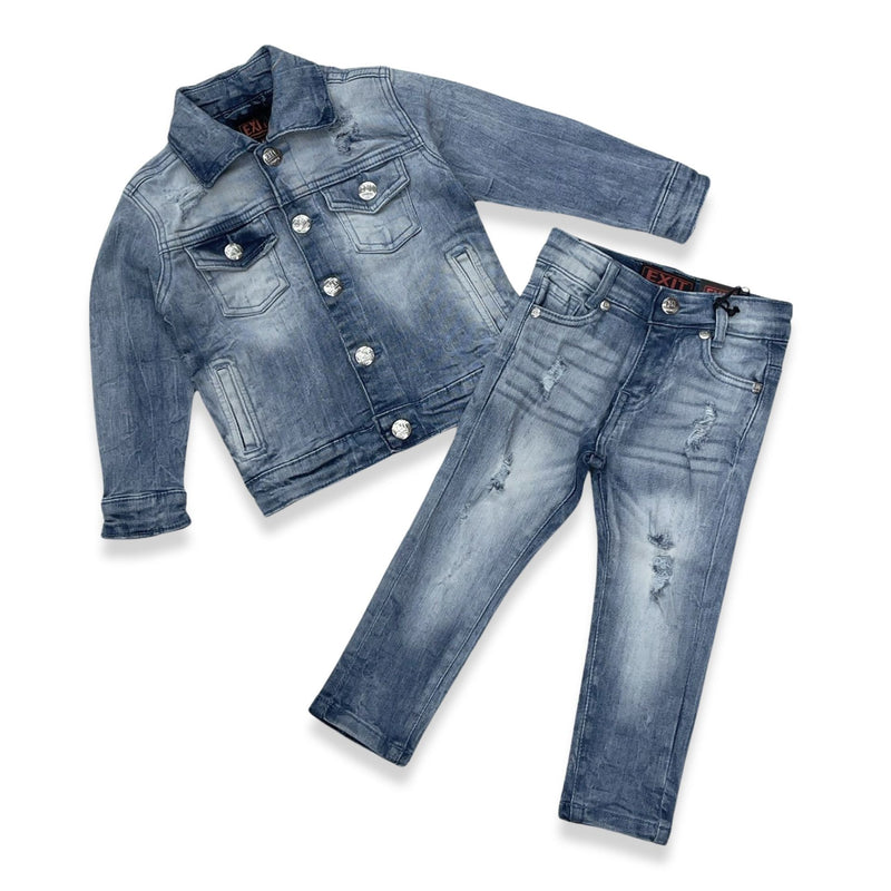 Exit "Iced" Kids Denim Jacket Set