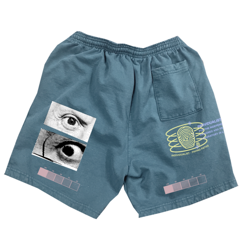 INDIVIDUALIST TEST PRINT FLEECE SHORTS