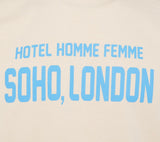 Homme femme Hotel Homme Femme London Tee Cream and Blue