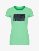 armani exchange 3D AX Green Women Tshirt