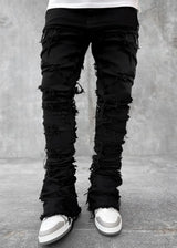 Guapi Denim Obsidian Black Blood Diamond Stacked