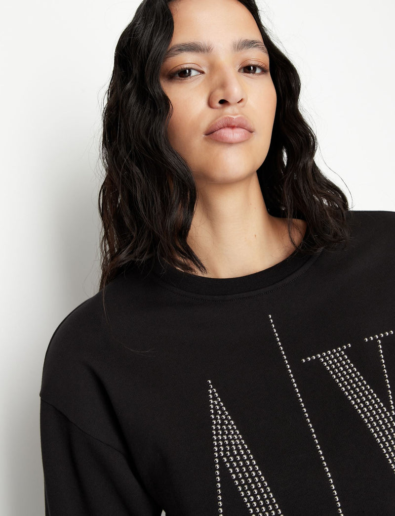 Armani Exchange ICON LOGO STUDDED CREW NECK SWEATSHIRT – Premium Apparel  Shops