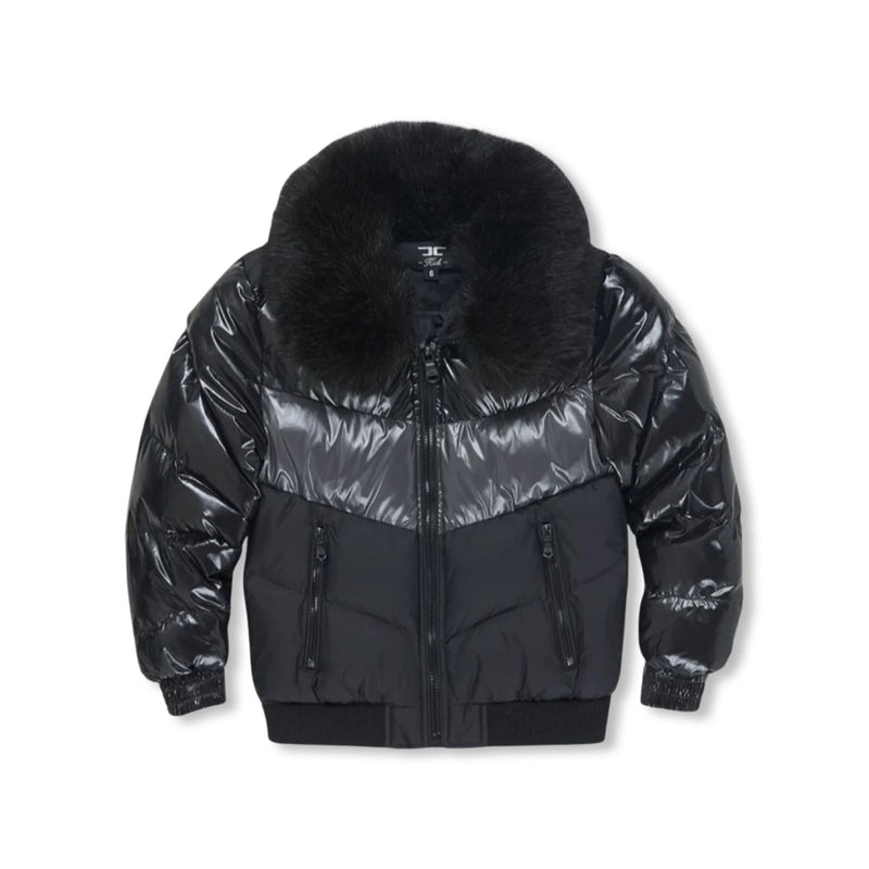 Black shiny best sale coat kids