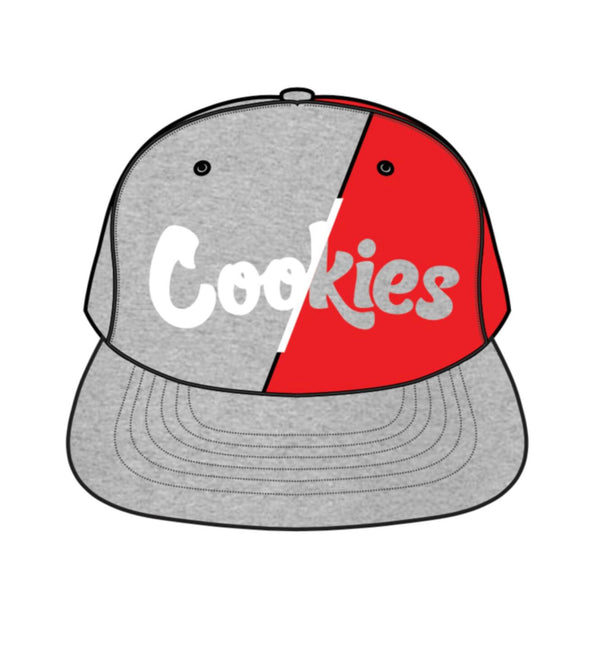 COOKIES CHANGING LANES TWILL CONTRAST PANELED SNAPBACK CAP W/ EMBROIDERED & APPLIQUÉ COOKIES LOGO (1553X5238)