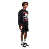 GIFTS OF FORTUNE Flaming Skull Sweatshirt | Black