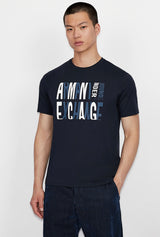 Armani exchange REGULAR FIT T-SHIRT Navy/blue