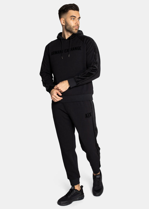 armani exchange Velour black sweatshirt