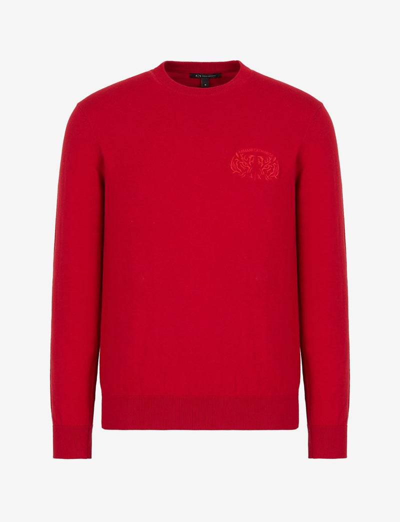 ARMANI EXCHANGE  CREW-NECK SWEATSHIRT (RED)