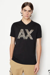 ARMANI EXCHANGE COTTON LOGO T-SHIRT (WHITE)