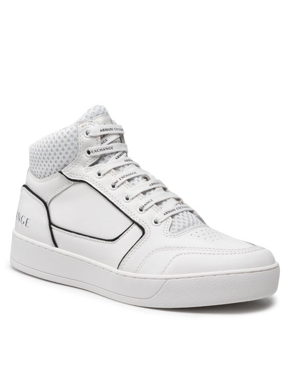 Armani Exchange white Hi top shoes