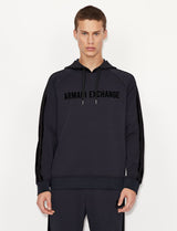 armani exchange HOODED VELOUR SWEATSHIRT