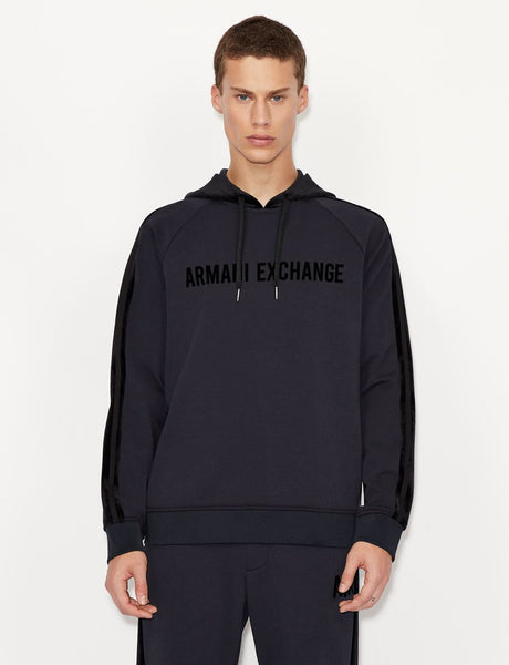 armani exchange HOODED VELOUR SWEATSHIRT Premium Apparel Shops