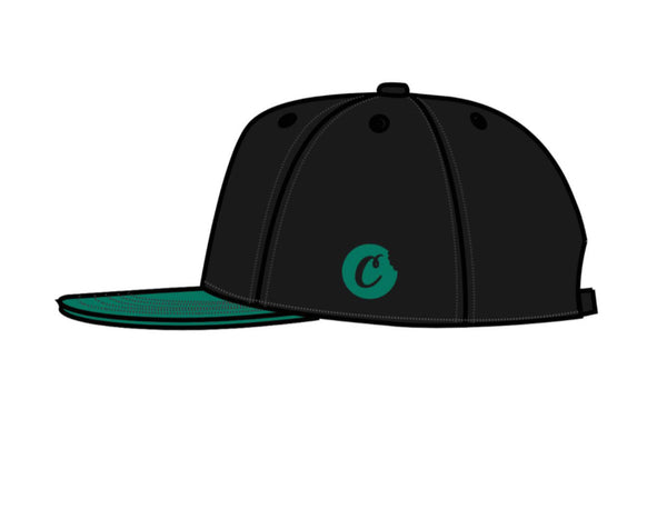 COOKIES CHANGING LANES TWILL CONTRAST PANELED SNAPBACK CAP W/ EMBROIDERED & APPLIQUÉ COOKIES LOGO (1553X5238)