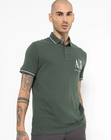 Armani Exchange Deep Forest Green Polo SHIRT