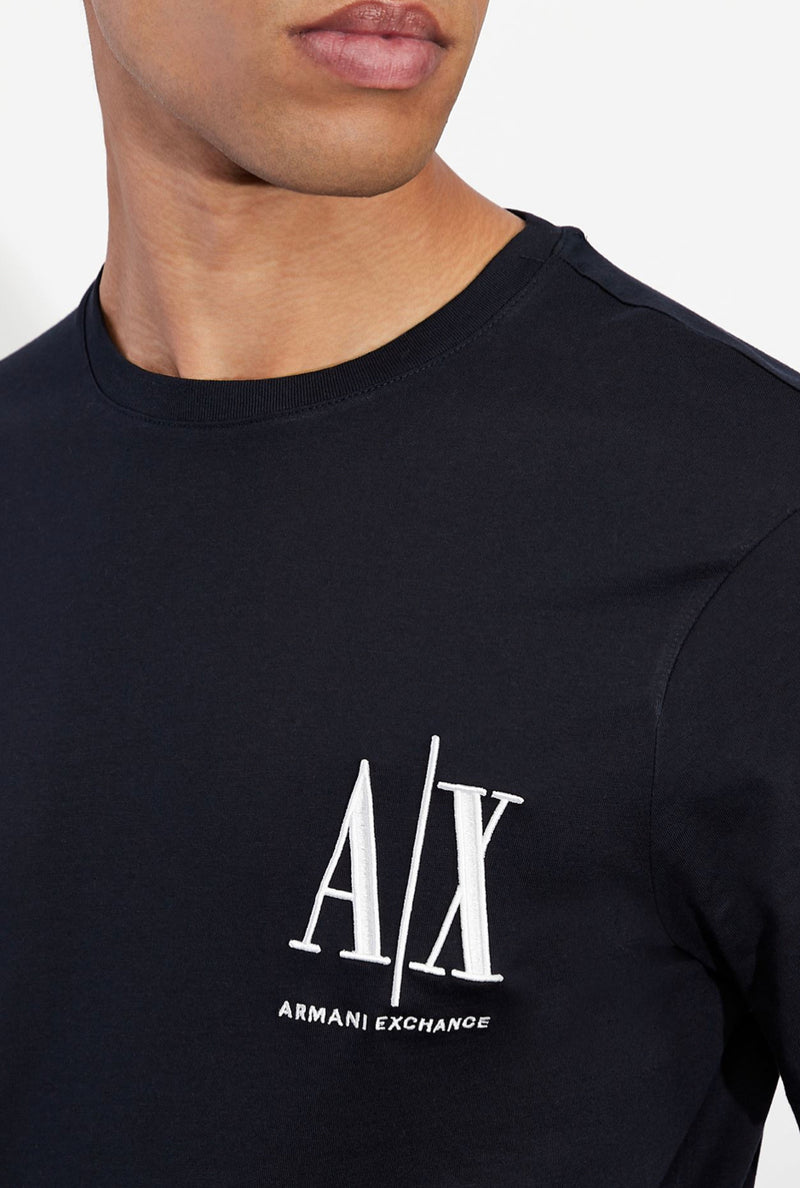 ARMANI EXCHANGE ICON LOGO REGULAR FIT T-SHIRT BLACK