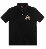 La ropa BLACK FRENCH TERRY POLO SHIRT Black