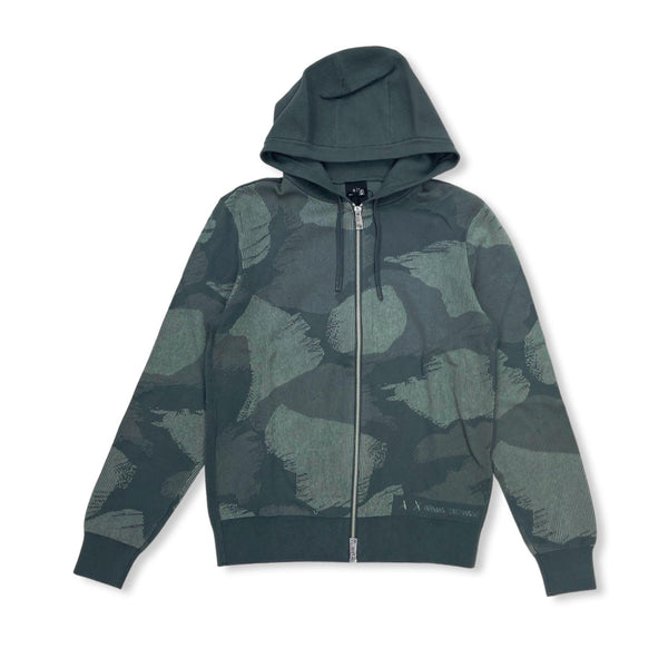 ARMANI EXCHANGE COTTON NYLON HOODIE GREEN (green)