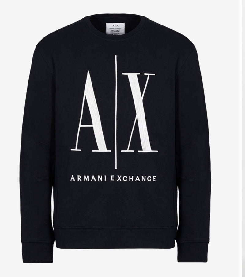 Armani Exhange ICON LOGO CREW NECK SWEATSHIRT (NAVY/BLUE)