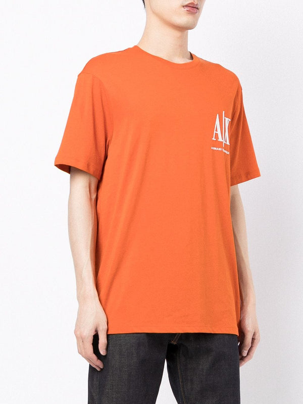 Armani Exchange logo-print cotton T-shirt Orange