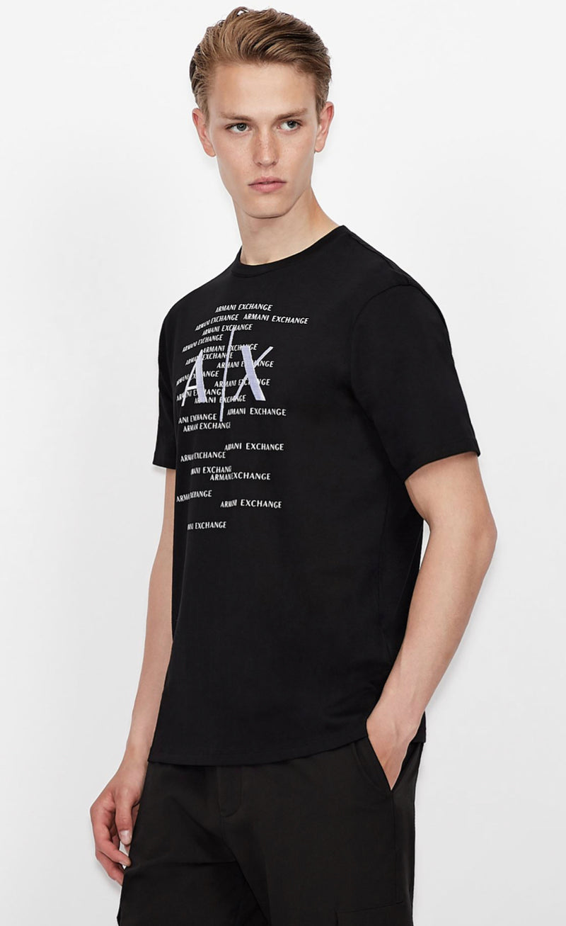 ARMANI EXCHANGE REGULAR FIT T-SHIRT (BLACK)