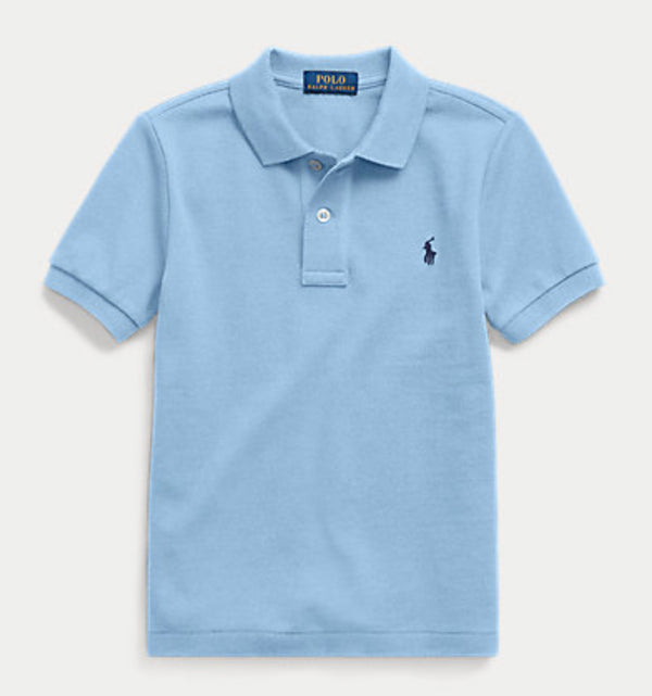 POLO RALPH LAUREN (2-7) Cotton Mesh Polo Shirt Harbor Island Blue