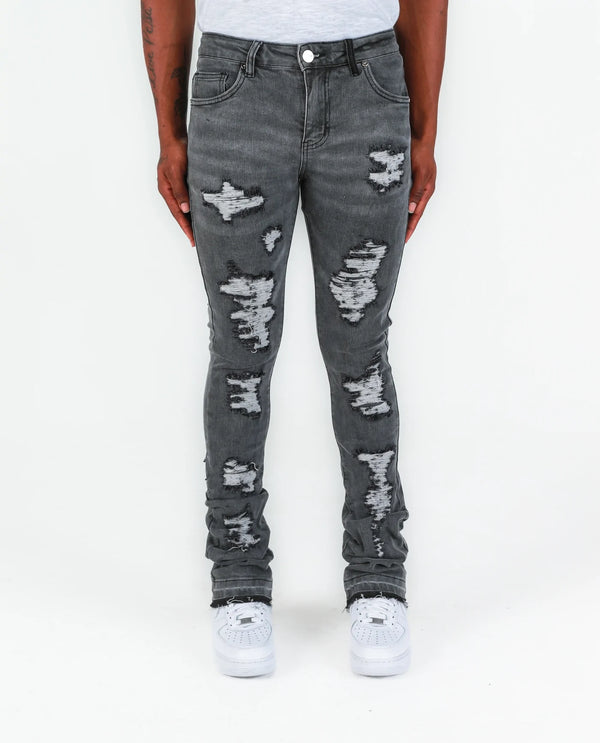 PHEELINGS  "SEIZE THE DAY" FLARE STACK DENIM