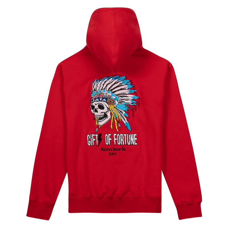 GIFTS OF FORTUNE Indian Warrior Hoodie | Red