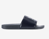 Armani exchange Icon logo single strap slides  sandals (NAVY)