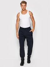 armani exchange navy black velvet trouser