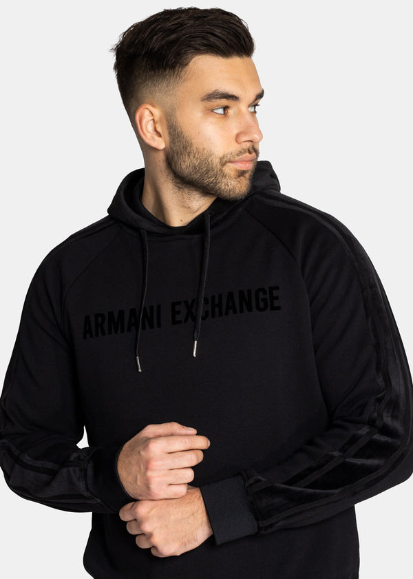 armani exchange Velour black sweatshirt