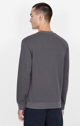 ARMANI EXCHANGE IRIDESCENT LOGO CREW NECK SWEATSHIRT (GRAY)