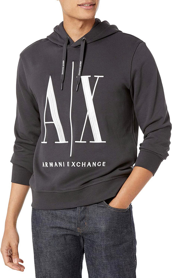 Armani Exchange Grey Pullover Hoodie