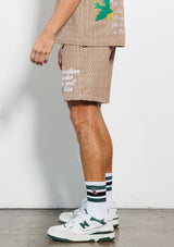 First row GLEN CHECK MULTI PATCH WOVEN SHORTS