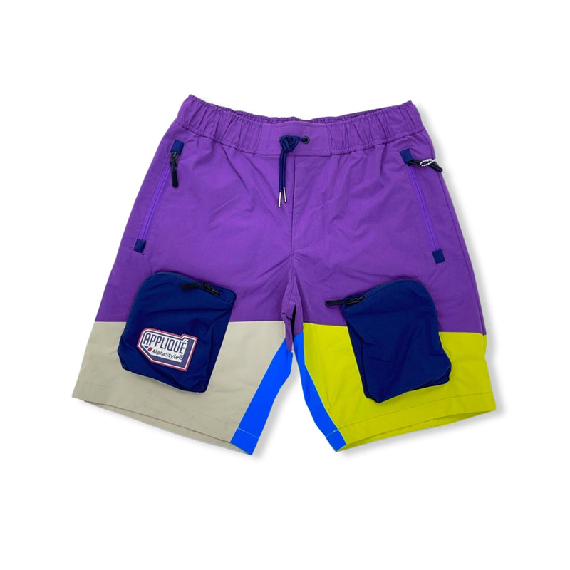 ALPHA STYLE ARTHUR HIKING PURPLE SHORTS