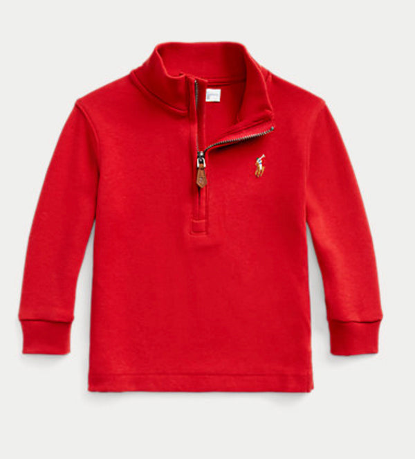 Polo Ralph Lauren (kids) Cotton Interlock Quarter-Zip Pullover