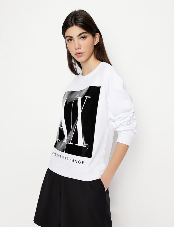 Armani Exchange ICON LOGO CREW NECK SWEATSHIRT