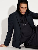 armani exchange HOODED VELOUR SWEATSHIRT