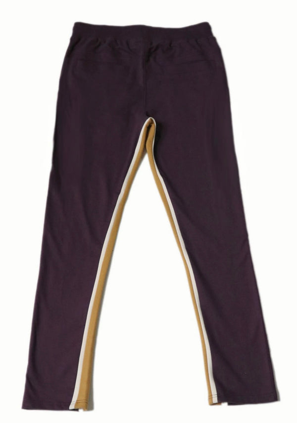 ATIZIANO Tom | Men's Color Blocked Track Pant (plum)