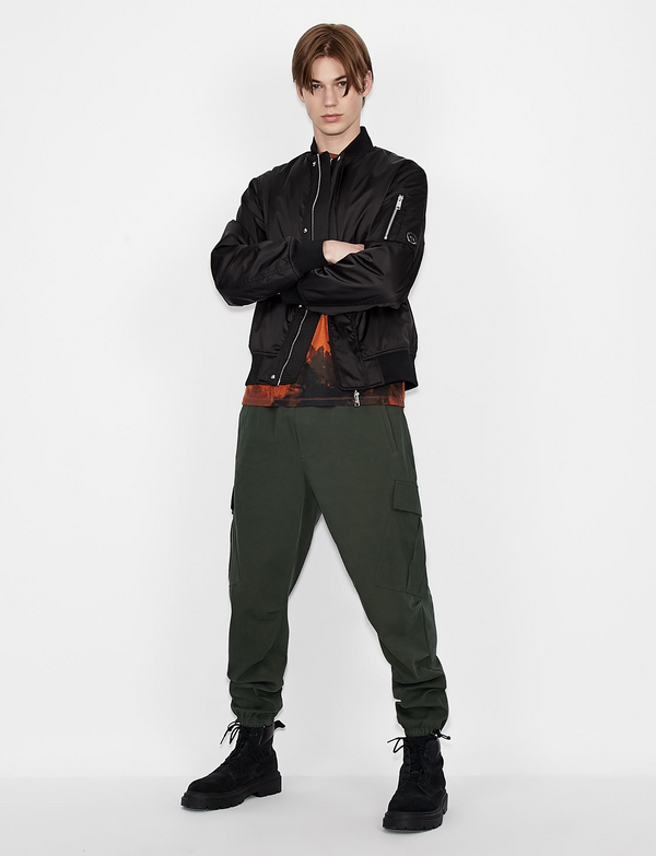 Armani Exchange forest green cargo pants