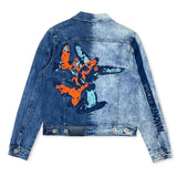 Staple (blue orange satellite denim jacket)