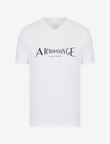 Armani exchange white , navy Tshirt