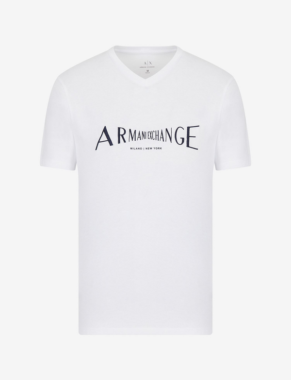 Armani exchange white , navy Tshirt