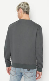 ARMANI EXCHANGE ICON LOGO CREW NECK SWEATSHIRT (DARK GRAY)