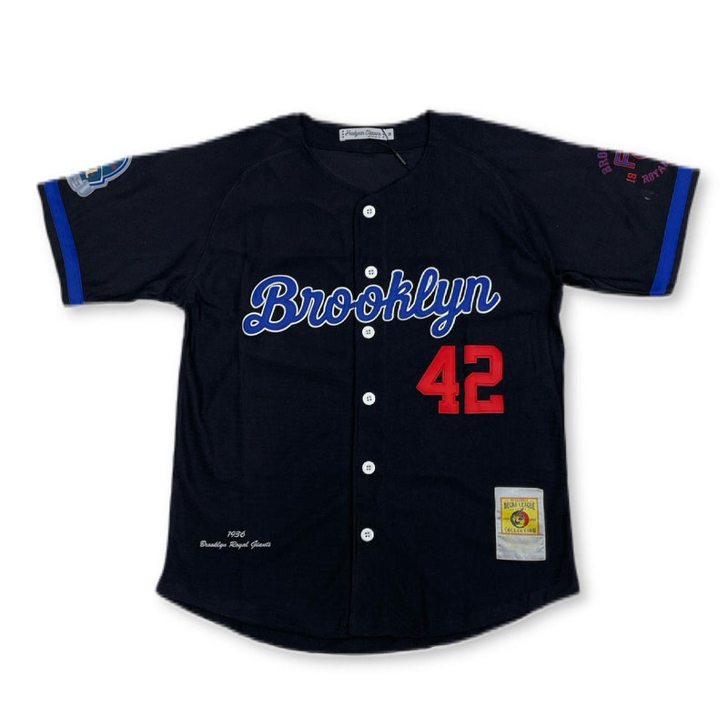 HEADGEAR CLASSICS BROOKLYN ROYAL GIANTS PINSTRIPE BASEBALL JERSEY (Bla –  Premium Apparel Shops