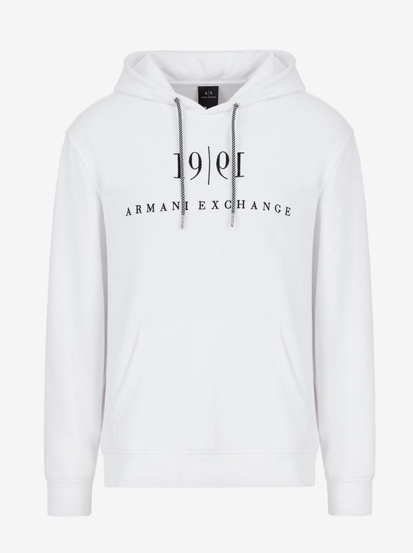 ARMANI EXCHANGE 30TH ANNIVERSARY HOODED SWEATSHIRT WHITE