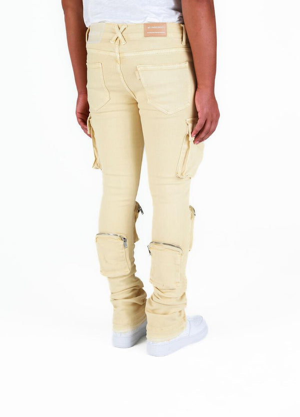 PHEELINGS  "NEVER LOOK BACK" CARGO FLARE STACK DENIM