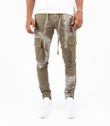 THRT DENIM   DUSK (DUSK) Cargo Green White Skinny Jeans