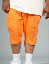 Makobi M971 JORDANELLE TWILL SHORTS - ORANGE