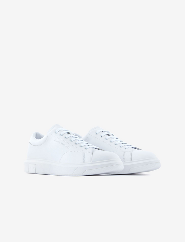 Armani Exchange all white low shoes