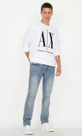 ARMANI EXCHANGE  ARMANI EXCHANGE ICON LOGO SWEATSHIRT White